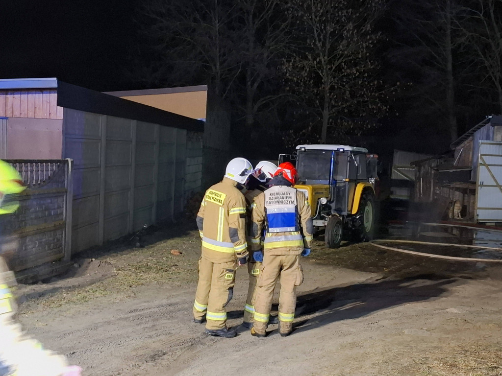 Akcja gaśnicza budynku gospodarczego w Rąbiniu