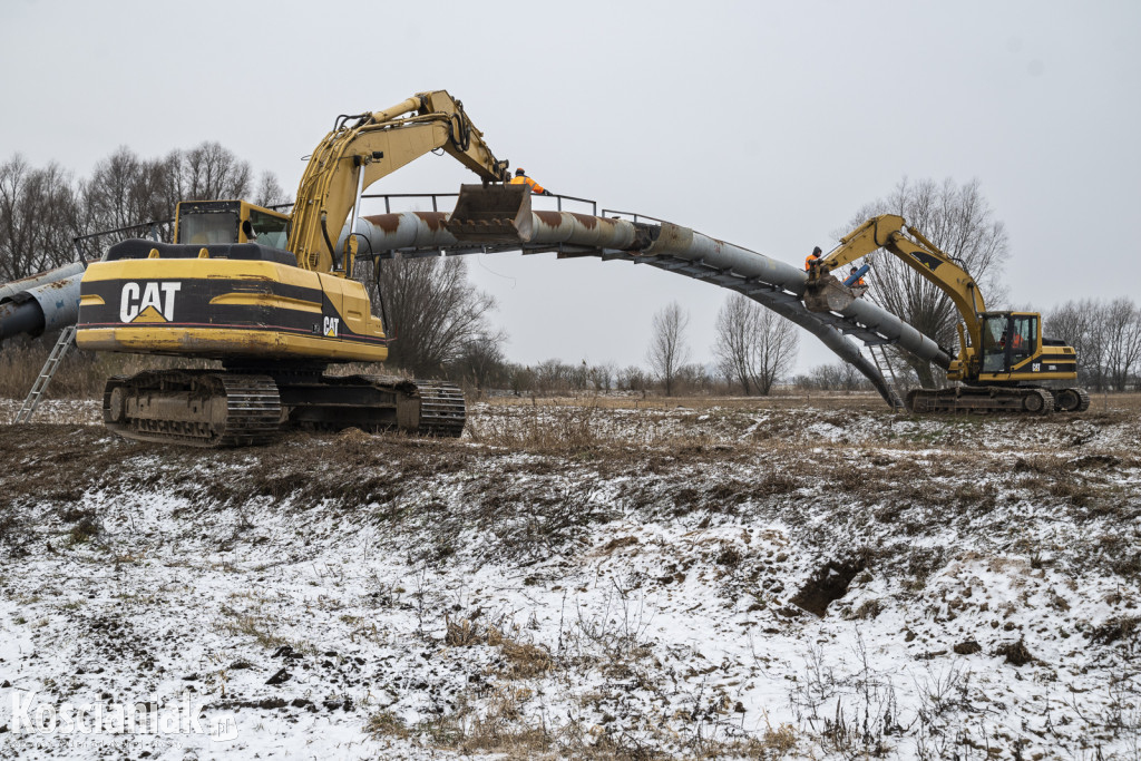 Zniknął łuk z rur nad kanałem Obry
