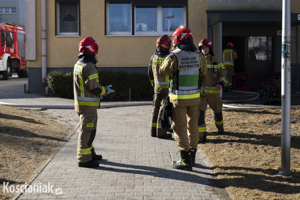Pożar mieszkania na os. Jagiellońskim w Kościanie