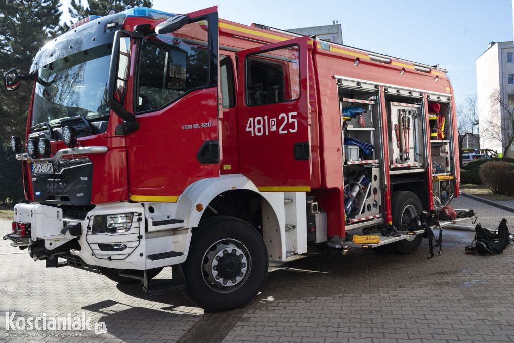 Pożar mieszkania na os. Jagiellońskim w Kościanie