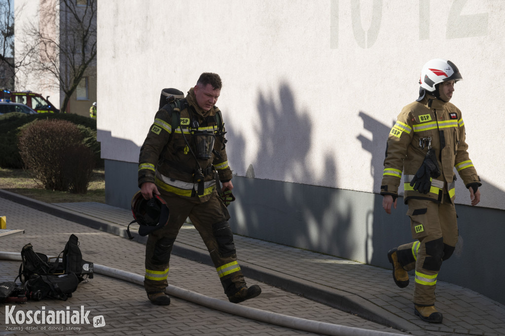 Pożar mieszkania na os. Jagiellońskim w Kościanie