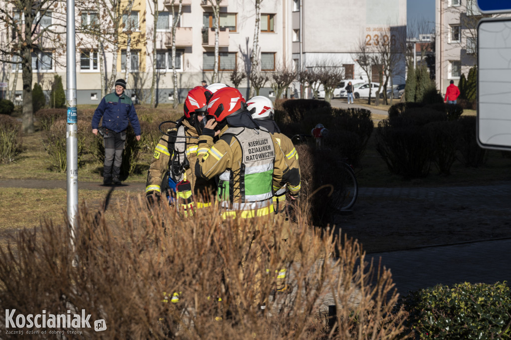 Pożar mieszkania na os. Jagiellońskim w Kościanie