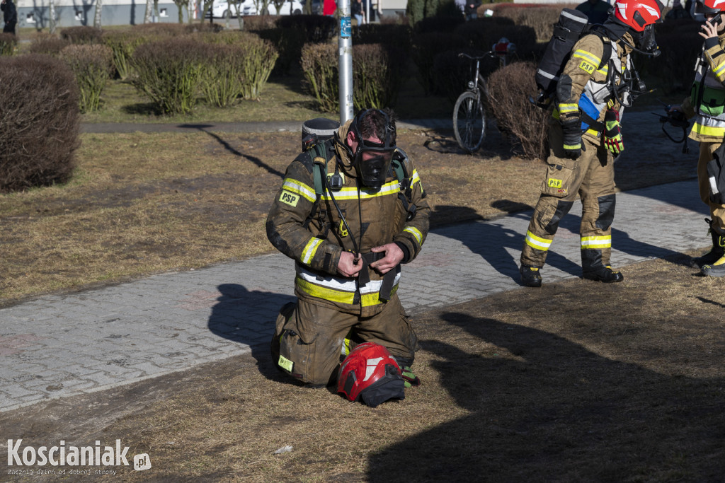Pożar mieszkania na os. Jagiellońskim w Kościanie