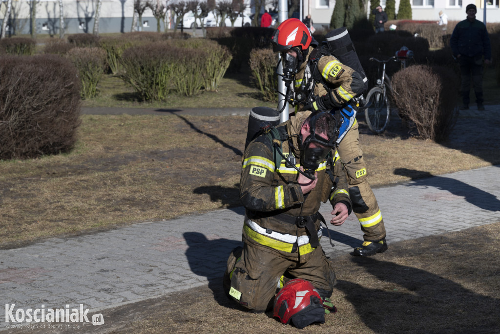Pożar mieszkania na os. Jagiellońskim w Kościanie