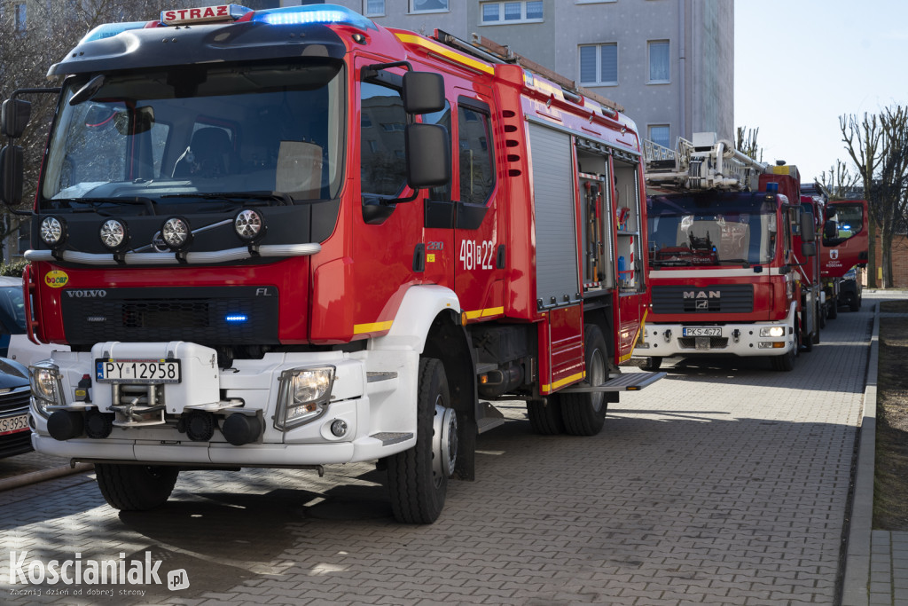 Pożar mieszkania na os. Jagiellońskim w Kościanie