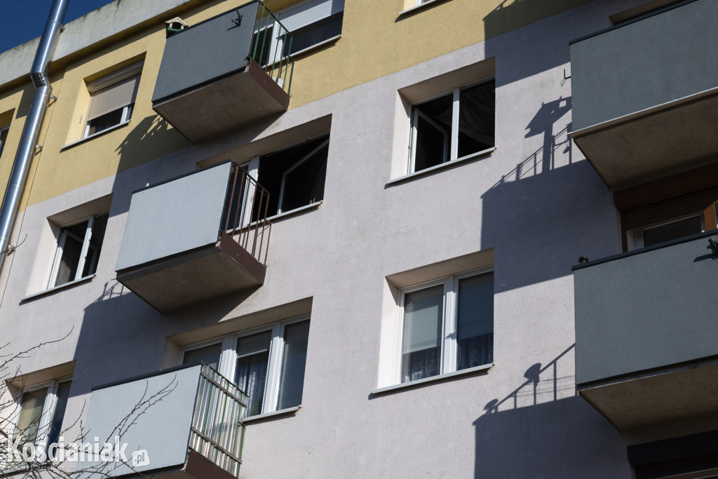 Pożar mieszkania na os. Jagiellońskim w Kościanie