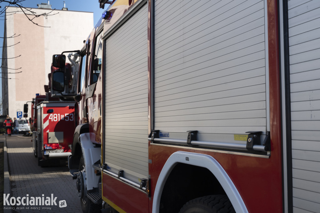 Pożar mieszkania na os. Jagiellońskim w Kościanie