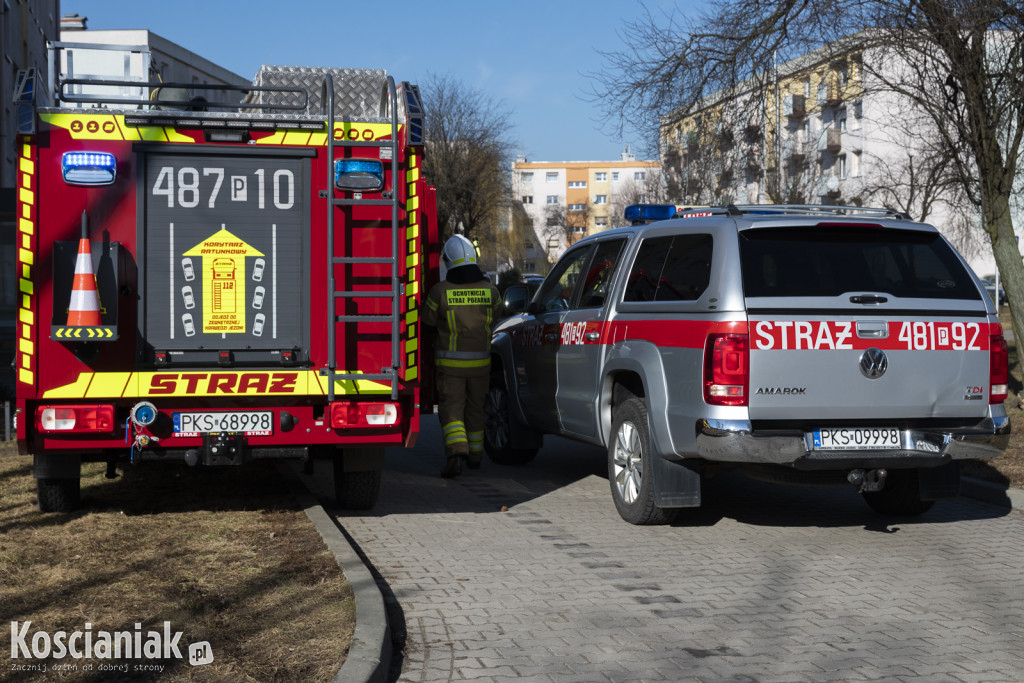Pożar mieszkania na os. Jagiellońskim w Kościanie