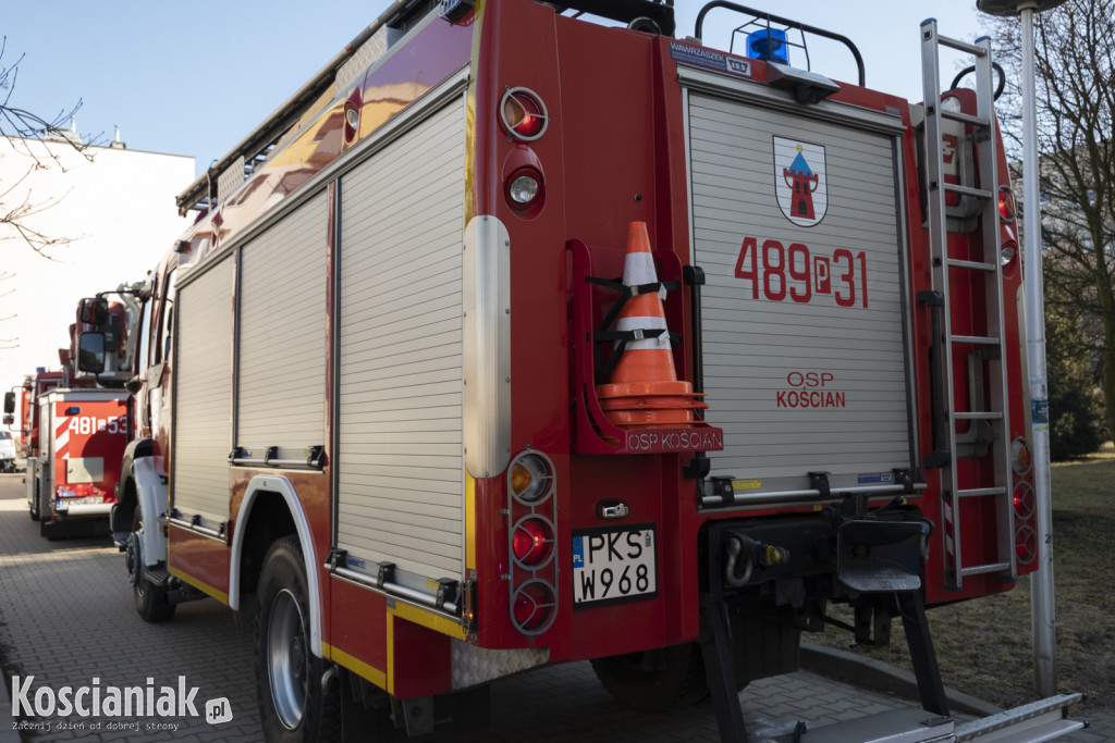 Pożar mieszkania na os. Jagiellońskim w Kościanie