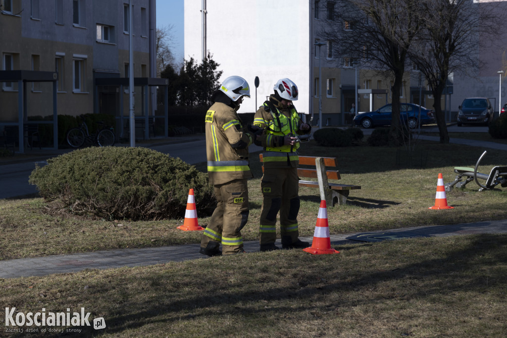 Pożar mieszkania na os. Jagiellońskim w Kościanie