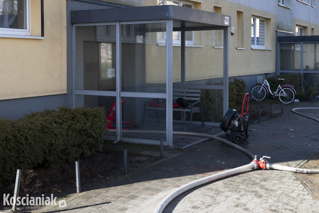 Pożar mieszkania na os. Jagiellońskim w Kościanie