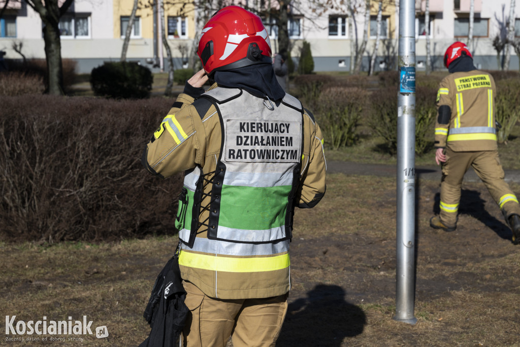 Pożar mieszkania na os. Jagiellońskim w Kościanie