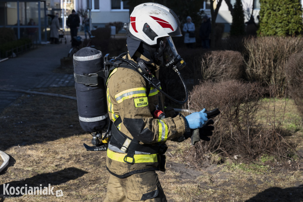 Pożar mieszkania na os. Jagiellońskim w Kościanie