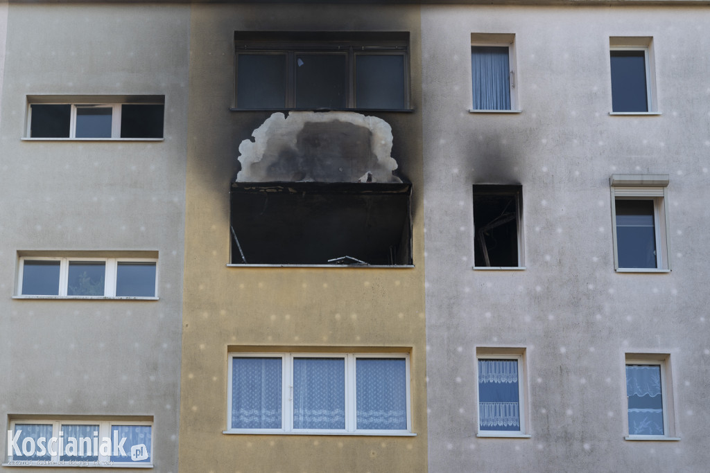 Pożar mieszkania na os. Jagiellońskim w Kościanie