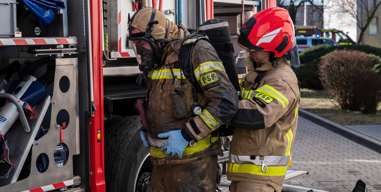 Pożar mieszkania na os. Jagiellońskim w Kościanie