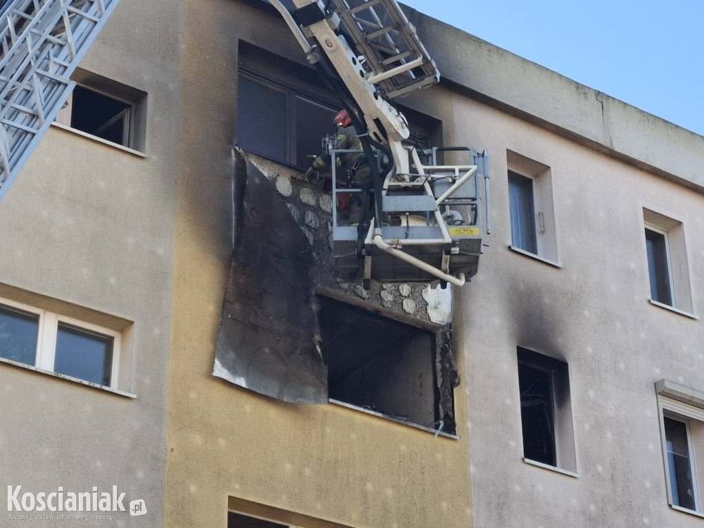 Pożar mieszkania na os. Jagiellońskim w Kościanie