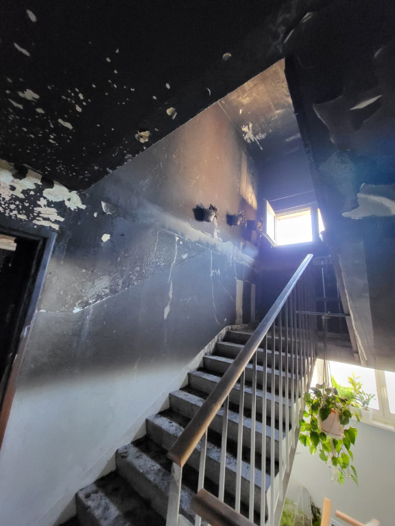 Po pożarze spędzą noc poza swoimi mieszkaniami