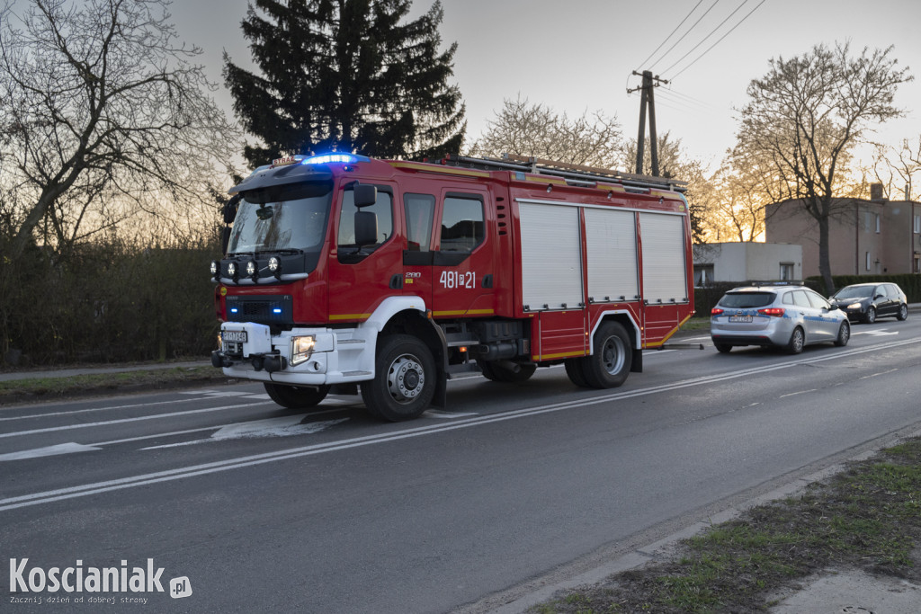 Odczepiła się naczepa na skrzyżowaniu w Racocie