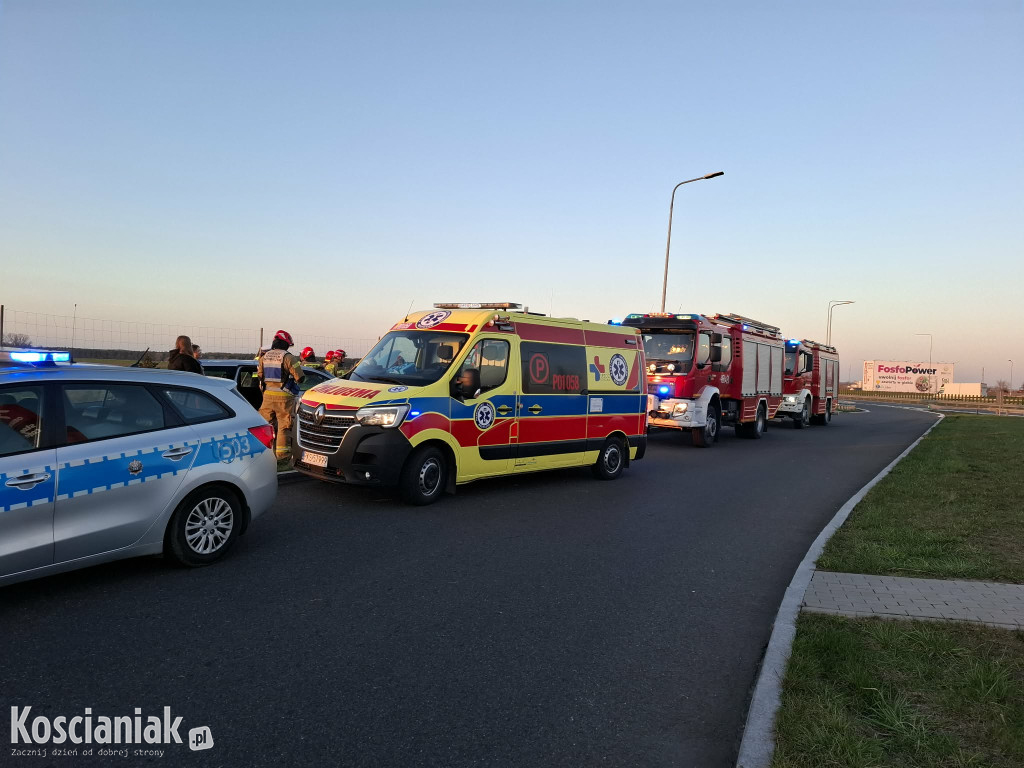 Wypadł z drogi na MOP Kokorzyn