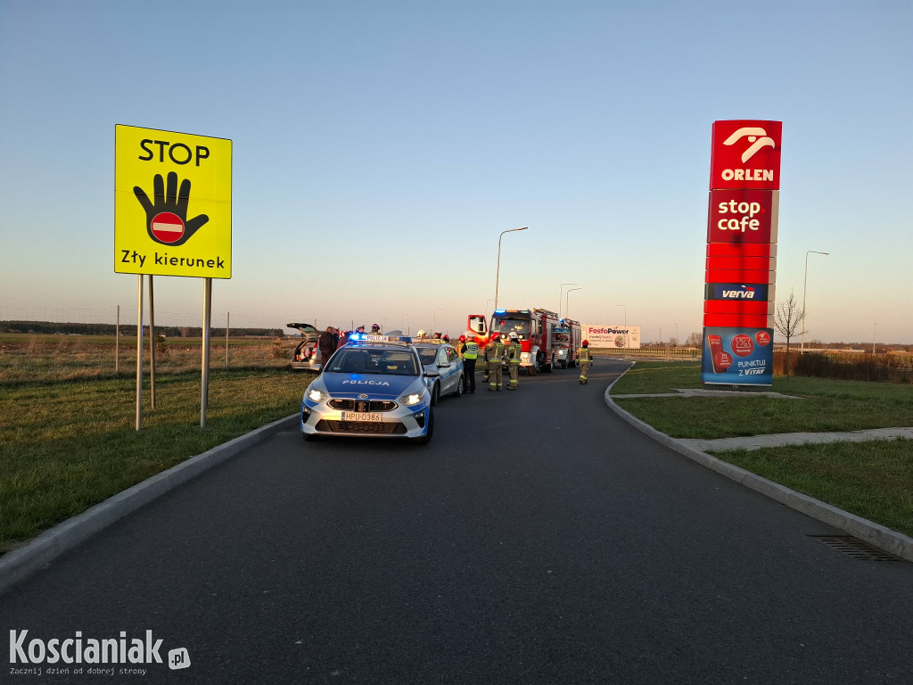 Wypadł z drogi na MOP Kokorzyn