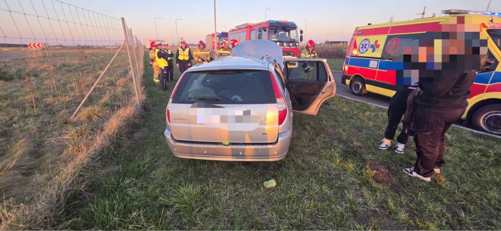 Wypadł z drogi na MOP Kokorzyn