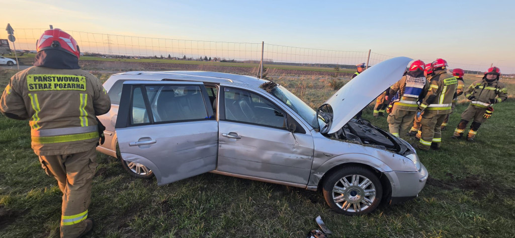 Wypadł z drogi na MOP Kokorzyn