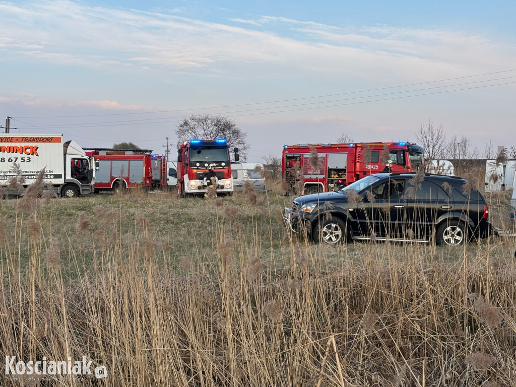 Pożar przyczepy kempingowej