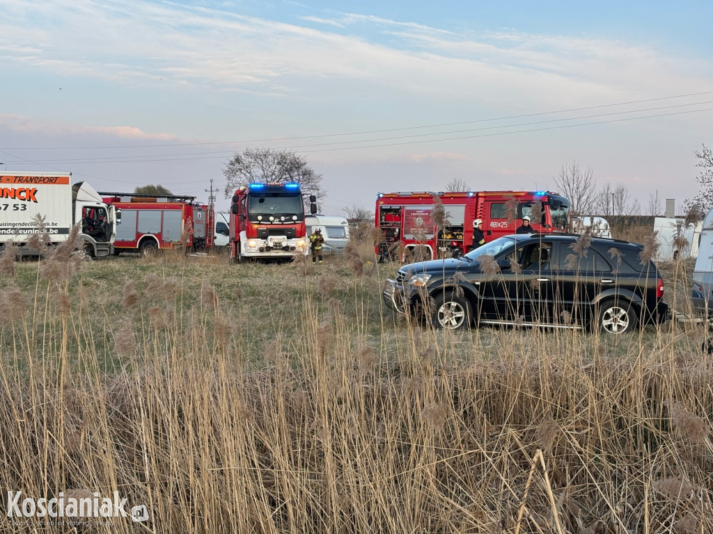 Pożar przyczepy kempingowej