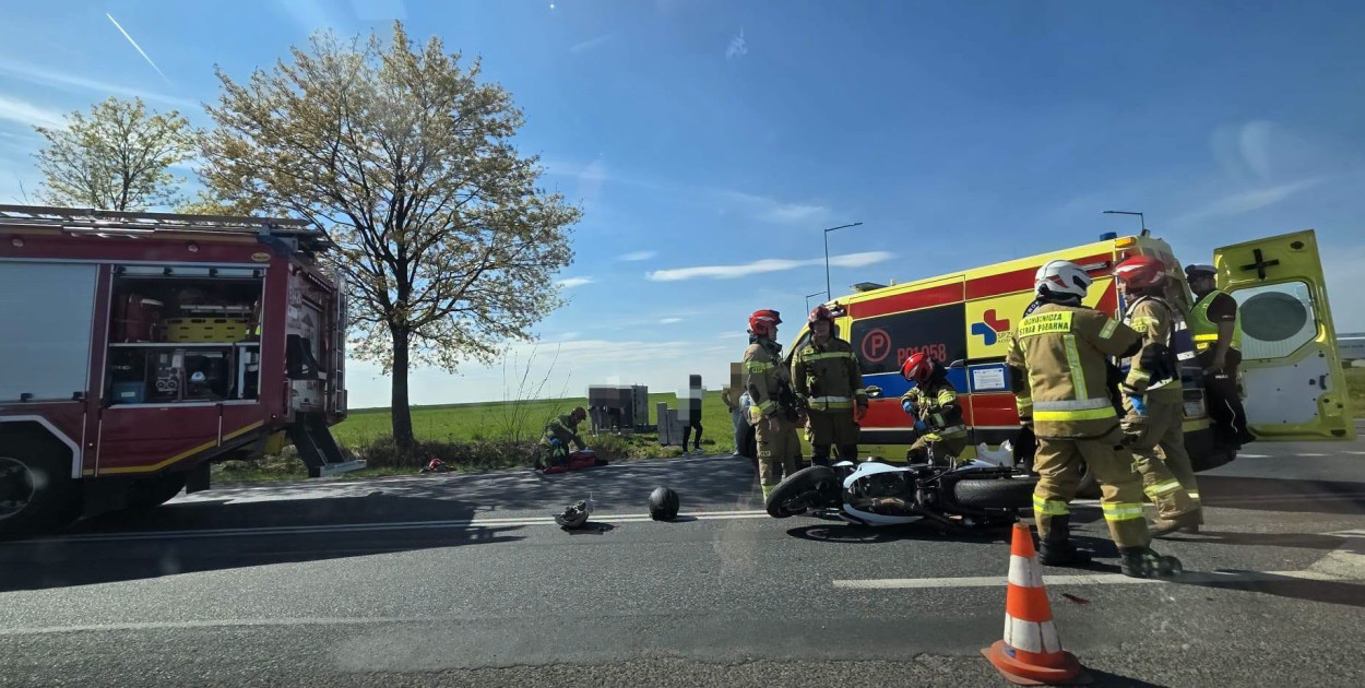 Dwa zdarzenia drogowe z udziałem motocyklistów