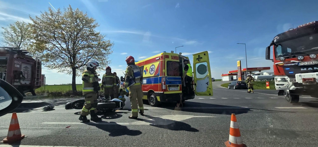 Dwa zdarzenia drogowe z udziałem motocyklistów