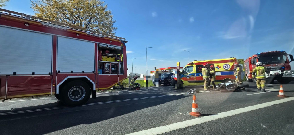 Dwa zdarzenia drogowe z udziałem motocyklistów