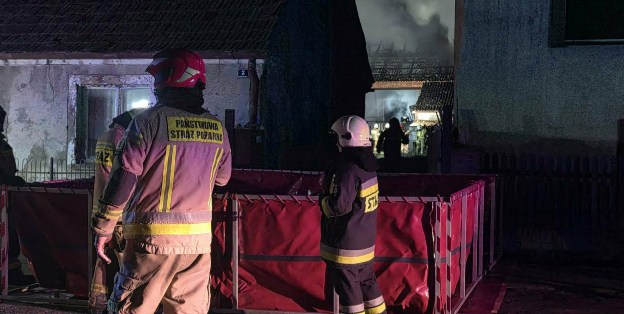 Pożar stodoły w Rąbiniu