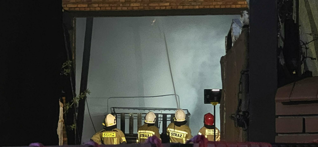 Pożar stodoły w Rąbiniu