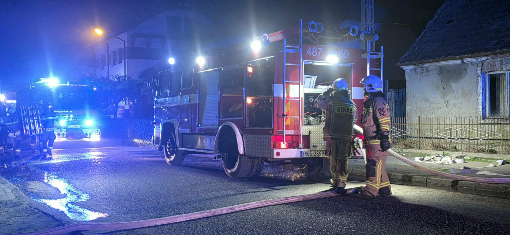 Pożar stodoły w Rąbiniu