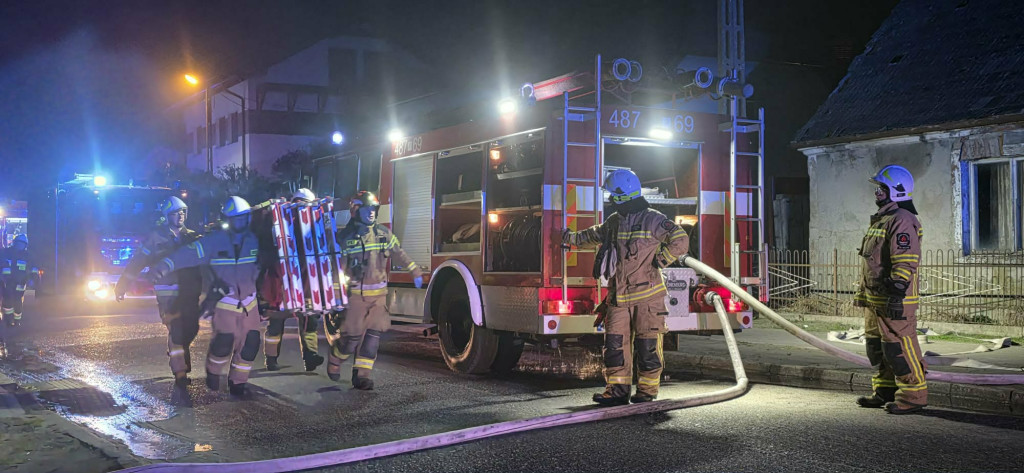 Pożar stodoły w Rąbiniu