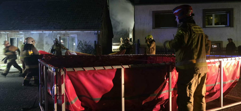 Pożar stodoły w Rąbiniu