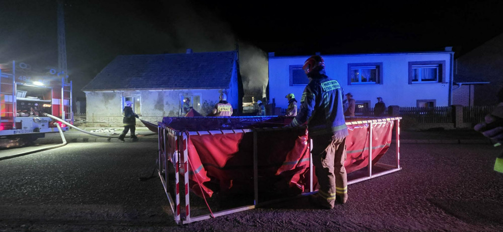 Pożar stodoły w Rąbiniu