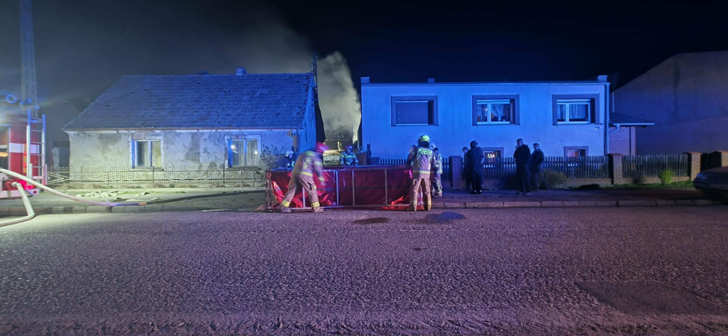 Pożar stodoły w Rąbiniu