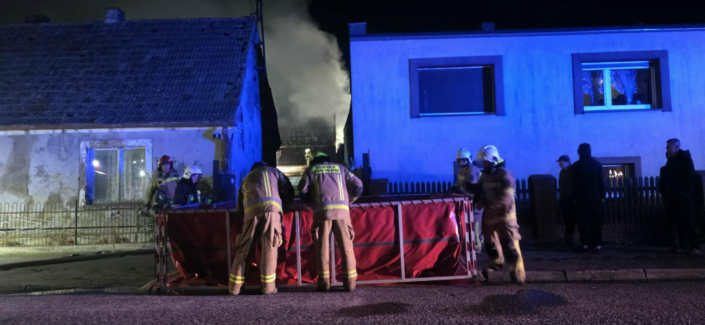 Pożar stodoły w Rąbiniu