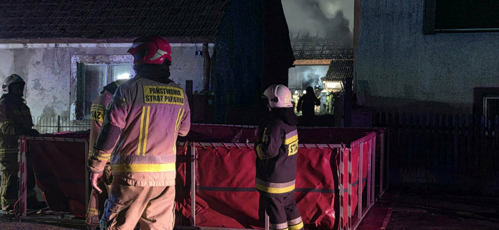 Pożar stodoły w Rąbiniu