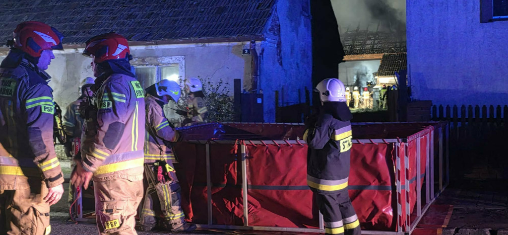 Pożar stodoły w Rąbiniu