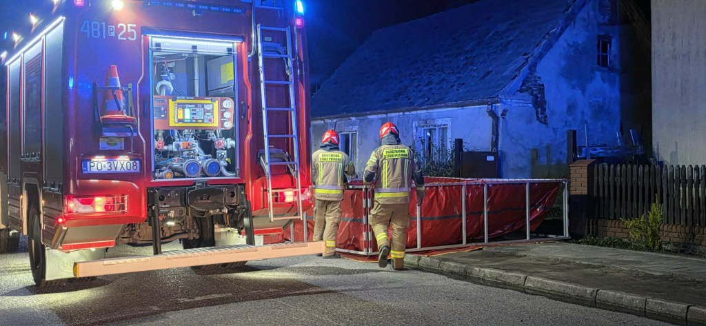 Pożar stodoły w Rąbiniu