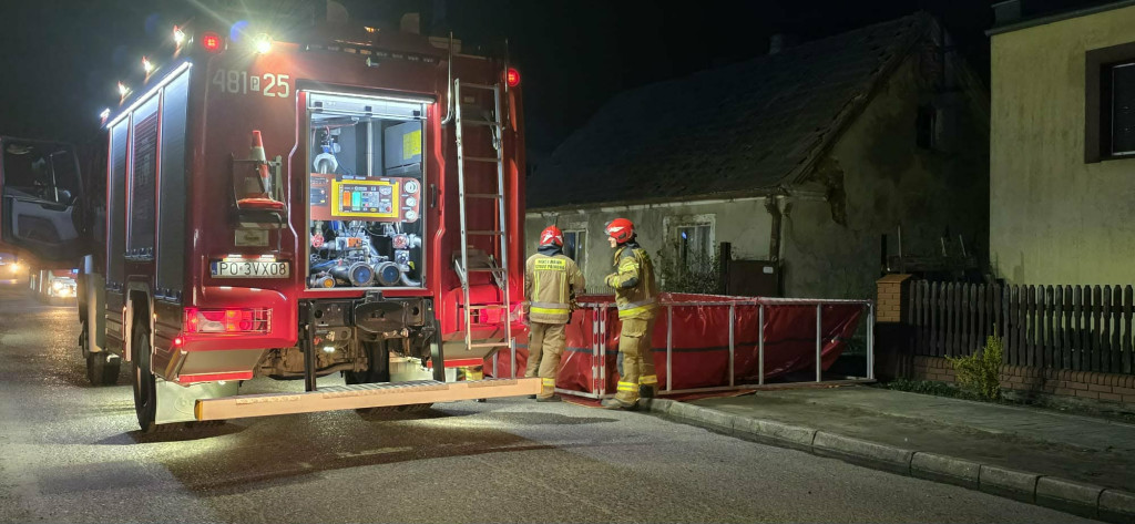 Pożar stodoły w Rąbiniu