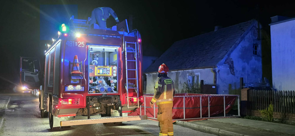 Pożar stodoły w Rąbiniu