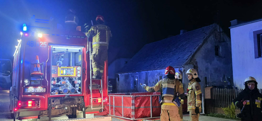 Pożar stodoły w Rąbiniu