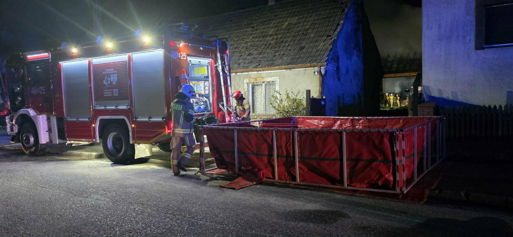 Pożar stodoły w Rąbiniu