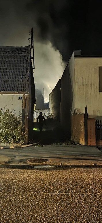 Pożar stodoły w Rąbiniu