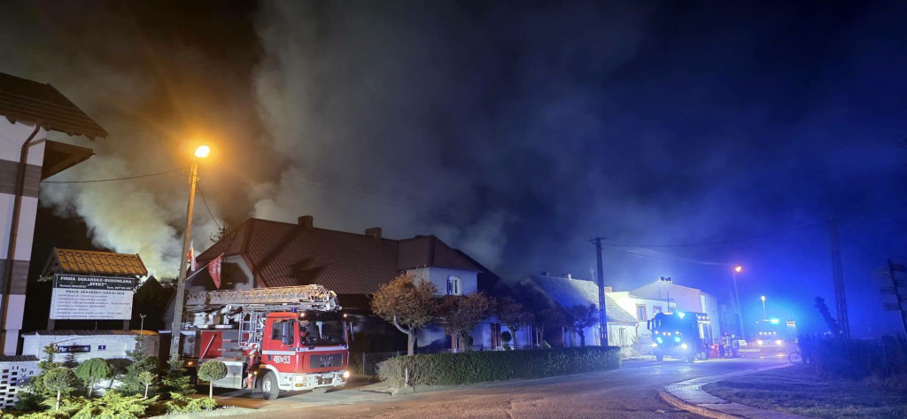 Pożar stodoły w Rąbiniu