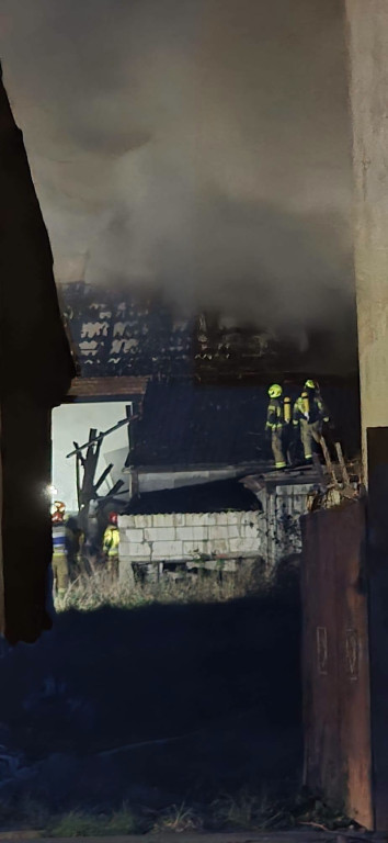 Pożar stodoły w Rąbiniu