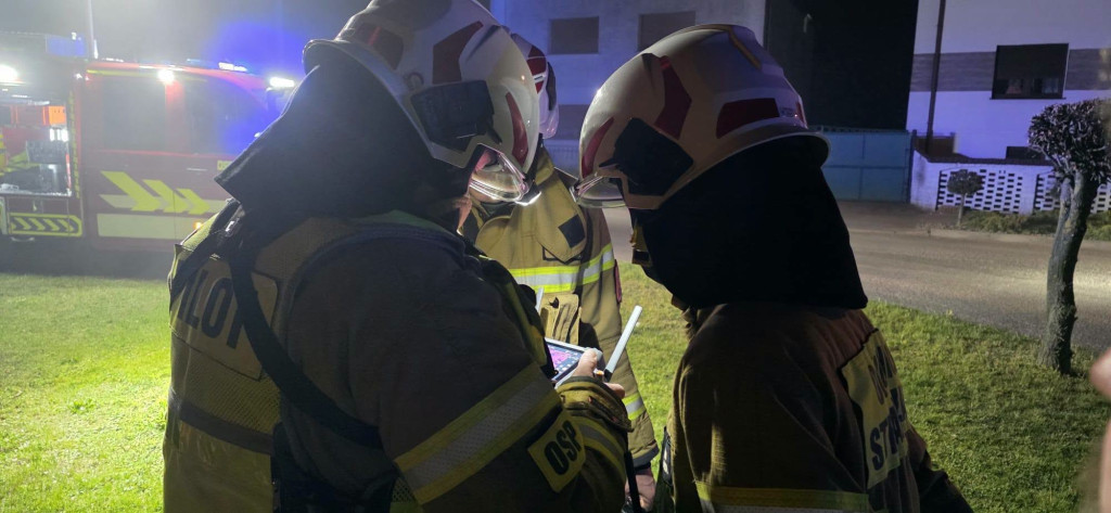 Pożar stodoły w Rąbiniu